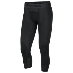 Men's - Nike 3/4 Basketball Tights  - Black/Black