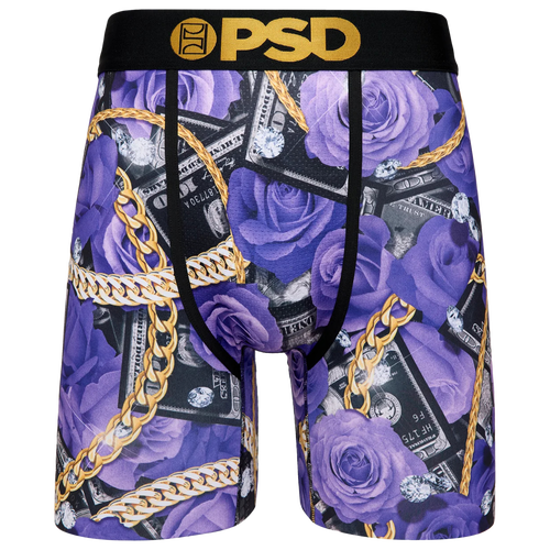 

PSD Mens PSD Rich Roses Underwear - Mens Gold/Purple/Black Size XL