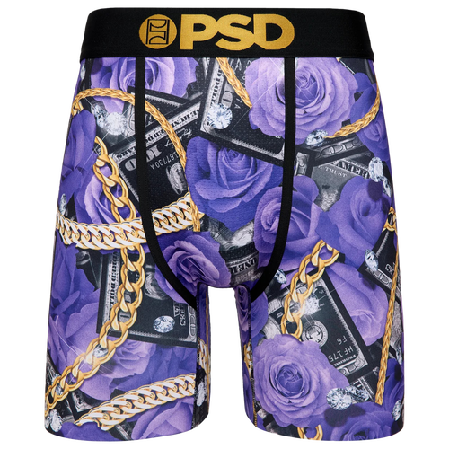 

PSD Mens PSD Rich Roses Underwear - Mens Gold/Purple/Black Size M