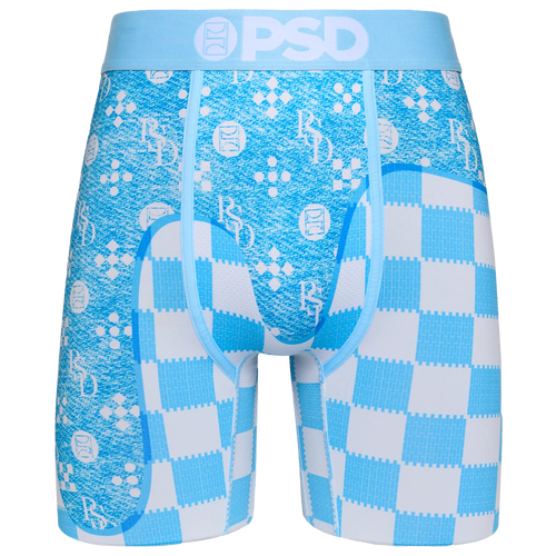 Shop Psd Mens  Blue Denim Drip Briefs In Blue/blue