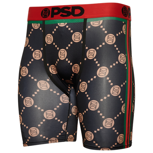 

PSD Mens PSD Emblem Luxe Underwear - Mens Black/Red/Gold Size S