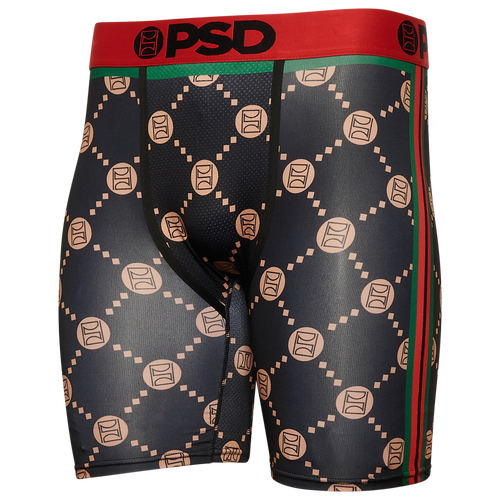 

PSD Mens PSD Emblem Luxe Underwear - Mens Black/Red/Gold Size L