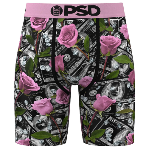 

PSD Mens PSD Cash & Roses Pink Underwear - Mens Pink/Black/Green Size XL
