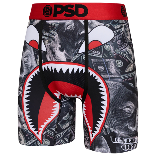 

PSD Mens PSD Warface Money Shreds Underwear - Mens Red/White/Black Size M