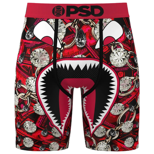 

PSD Mens PSD WF Red Cash Underwear - Mens Red/Silver/White Size XXL