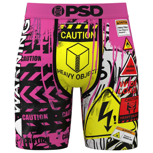 

PSD Mens PSD Stacked Underwear - Mens Pink/Yellow/Black Size L