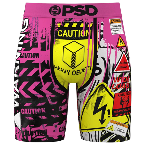 

PSD Mens PSD Stacked Underwear - Mens Pink/Yellow/Black Size S