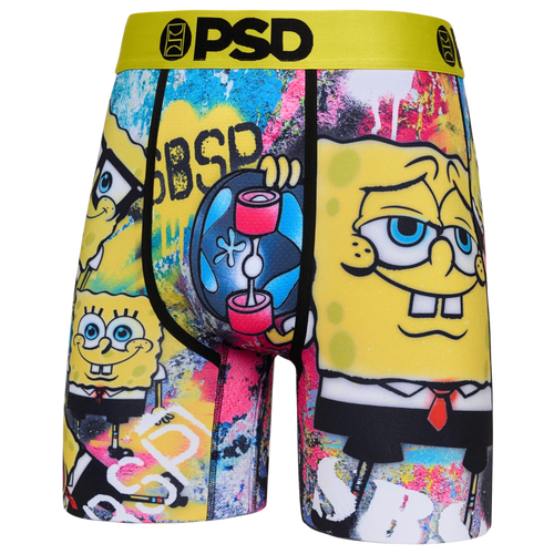 

PSD Mens PSD SpongeBob SquarePants Underwear - Mens Pink/Yellow/Black Size XXL