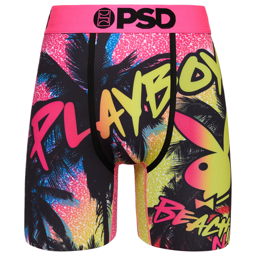 Shop Psd Mens  Playboy Beachclub Underwear In Yellow/black/pink