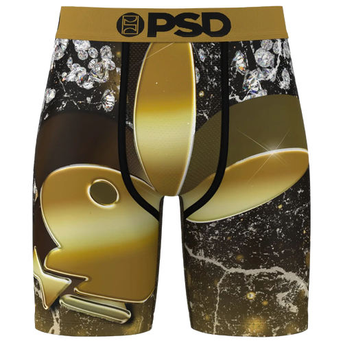 

PSD Mens PSD Solid Gold Playboy Underwear - Mens Black/Gold Size S