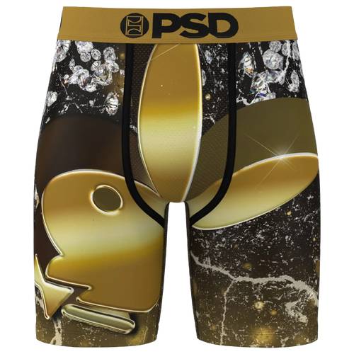 

PSD Mens PSD Solid Gold Playboy Underwear - Mens Black/Gold Size L