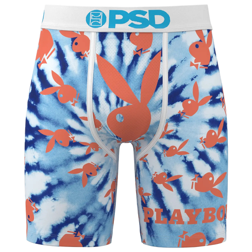 

PSD Mens PSD Spiral Bunny Lite Underwear - Mens White/Blue/Orange Size S