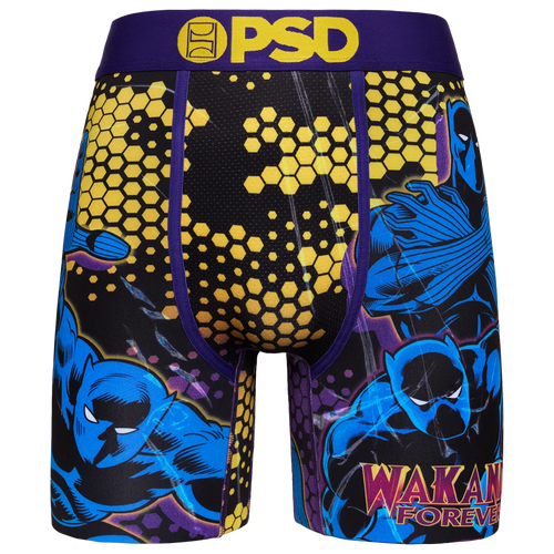 

PSD Mens PSD Black Panther Underwear - Mens Purple/Yellow/Blue Size XS