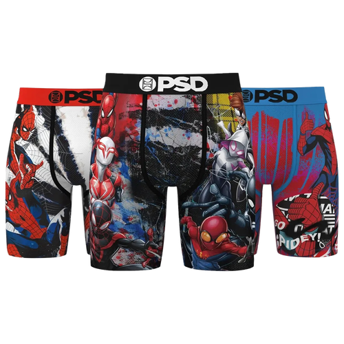 Mens PSD Spider-Man 3 Pack Underwear - - Red / Black / Blue