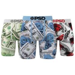 Men's - PSD Mad Money 3 Pack Underwear - Blue/Green/Red