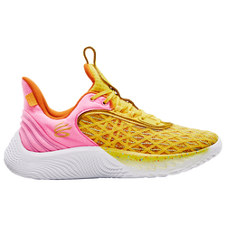 Boys' Grade School - Under Armour Curry 9 - Yellow/Pink