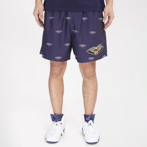 

Pro Standard Mens Pro Standard Pelicans Mini Logo Woven Short - Mens Navy/Navy Size M