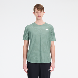 Men's - New Balance Q Speed Jaquard S/S T-Shirt - Green/Green