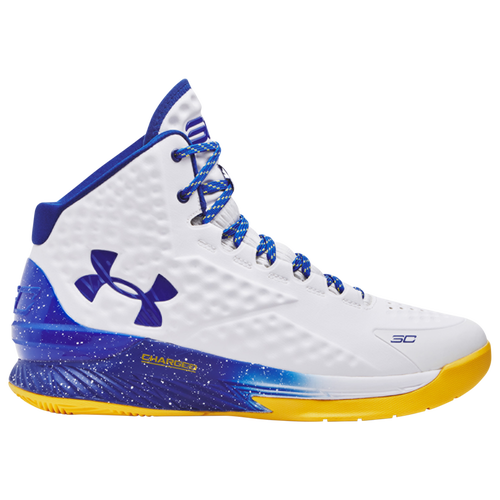 

Under Armour Mens Under Armour Curry 1 DUB Nation - Mens Basketball Shoes White/Blue/Yellow Size 9.5