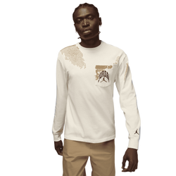 Men's - Jordan Brooklyn RLT Long Sleeve Pocket Crew  - Sail/Black