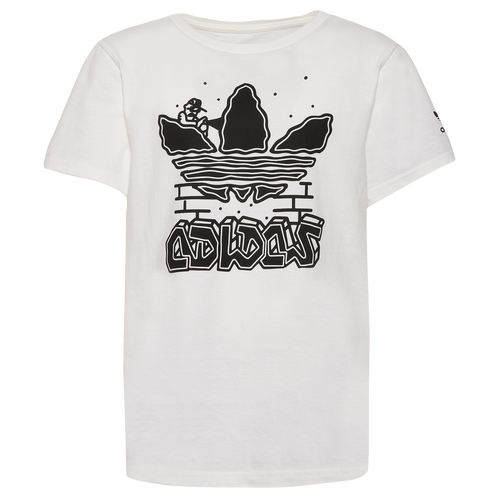 

adidas Originals Boys adidas Originals Graffiti Graphic T-Shirt - Boys' Grade School White/Black Size L