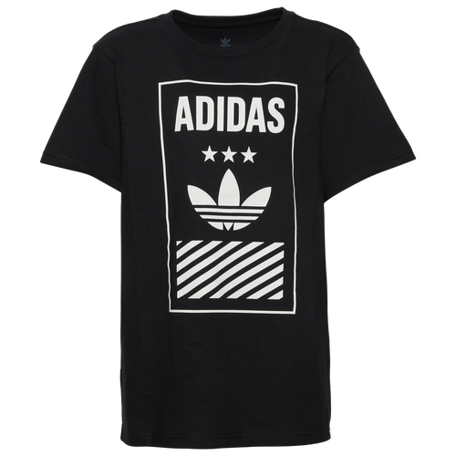 

adidas Originals Boys adidas Originals Hazard Graphic T-Shirt - Boys' Grade School Black/White Size M