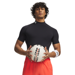Men's - Under Armour HeatGear Mock T-Shirt  - Black/Black