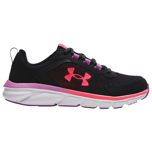 Under Armour Kids' Girls  Assert 9 In Black/jellyfish/blitz Red