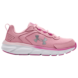 Girls' Grade School - Under Armour Assert 9 - Pink/Grey/Silver