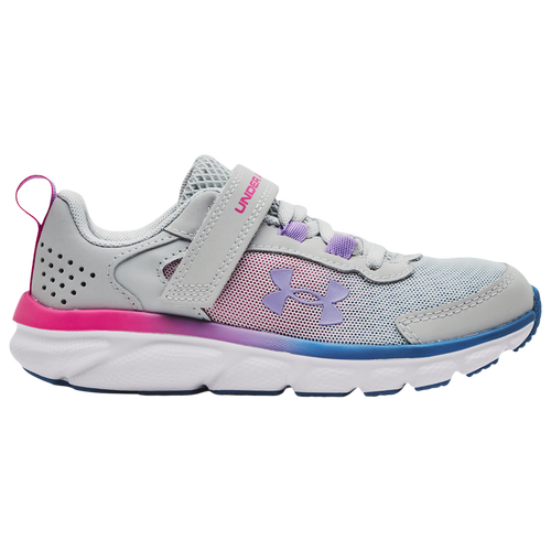 

Girls Preschool Under Armour Under Armour Assert 9 - Girls' Preschool Running Shoe Halo Gray/White/Vivid Lilac Size 11.5