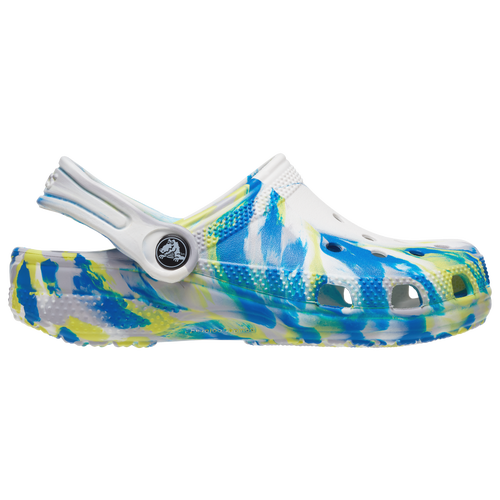 Crocs Kids' Boys Classic Clog Marbled In White/multi/blue | ModeSens