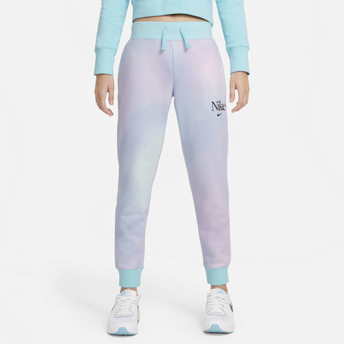 

Nike Girls Nike NSW Club Fleece Aura Pants - Girls' Grade School Blue/Pink Size S