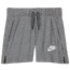 Nike 5in Club Shorts - Girls' Grade School Grey/White
