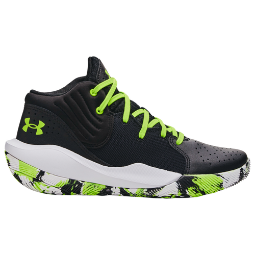 

Under Armour Boys Under Armour Jet 2021 - Boys' Grade School Running Shoes Black/Green/White Size 6.0