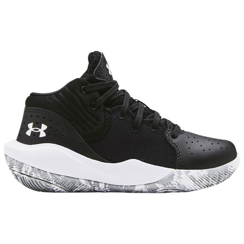 Under Armour Little Kids' Jet '21 Basketball Shoes In Black/white