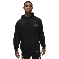 Men's - Jordan Dri-FIT Sport Graphic Fleece Pullover  - Black/Green