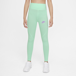 Girls' Grade School - Nike High Waisted Leggings - Mint Foam/Violet Shock