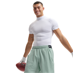 Men's - Under Armour HeatGear Mock T-Shirt  - White/White
