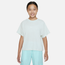 Nike Essential Boxy T-Shirt - Girls' Grade School Blue/White
