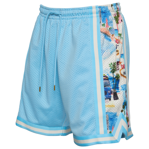 Lckr Mens  Blocked Mesh Shorts In Blue/multi