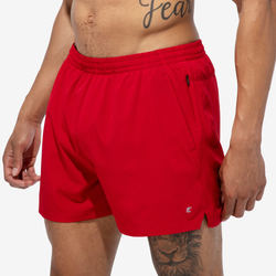 Men's - Eastbay Prize 5" Shorts with Boxer Brief Liner - Red Alert