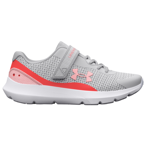 

Under Armour Girls Under Armour Surge 3 AC - Girls' Preschool Running Shoes Halo Gray/Venom Red/Pink Fizz Size 1.0