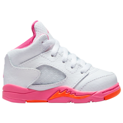 Girls' Toddler - Jordan Retro 5 - White/Pink/Orange