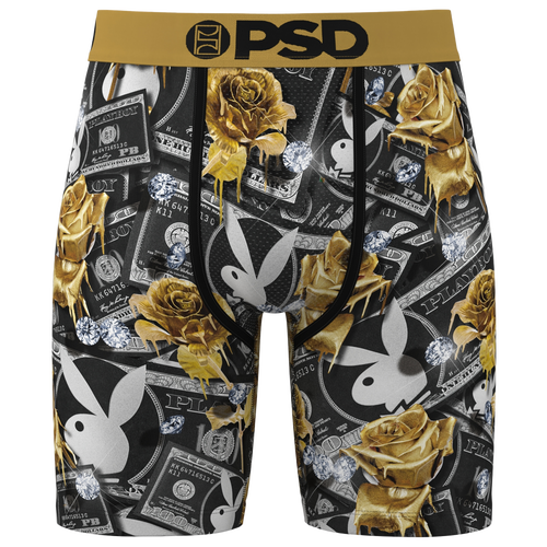 MENS - PSD 100 Roses Underwear - Gold/Black