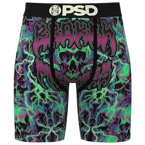 Psd Mens  Falcon Cap Briefs In Glow Green/blue/black