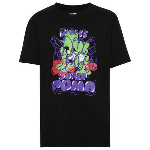Puma Boys   Just Be Yourself Graphic T-shirt In Black/multi