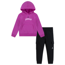 Girls' Toddler - Jordan Y2K Fleece Pullover Set - Black/Pink