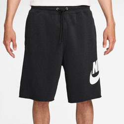 Men's - Nike Club Alumni FT Shorts  - Black/Black/White