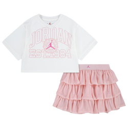 Girls' Toddler - Jordan Jersey Tutu Set - White/Pink
