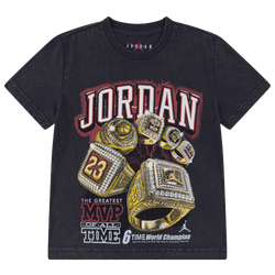 Boys' Preschool - Jordan 6 RINGS SS T-Shirt  - Off Noir